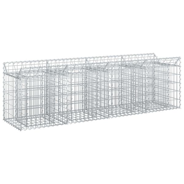 vidaXL Gabion upph&ouml;jd s&auml;ng Silver 200 x 50 x 60 cm Galvaniserat St&aring;l