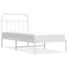 vidaXL S&auml;ngram med huvudgavel metall vit 90x200 cm