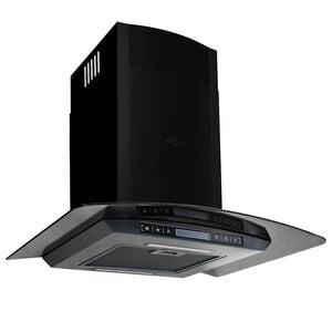 vidaXL V&auml;ggmonterad k&ouml;ksfl&auml;kt rostfritt st&aring;l 756 m&sup3;/h 60 cm svart