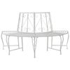 vidaXL Tr&auml;db&auml;nk 4-Antal sittplatser 160 x 80 x 89 cm St&aring;l Antik vit