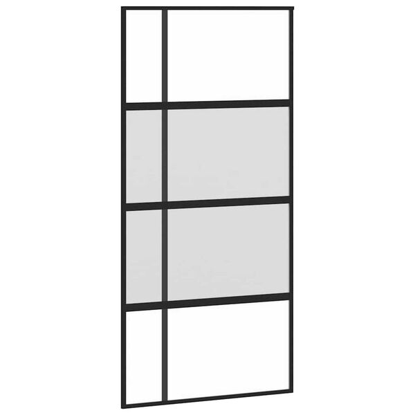 vidaXL Skjutd&ouml;rr med beslag 102,5x205 cm h&auml;rdat glas och aluminium