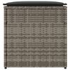 vidaXL Kuddbox med lagring Grå 50 x 50 x 50 cm konstrotting