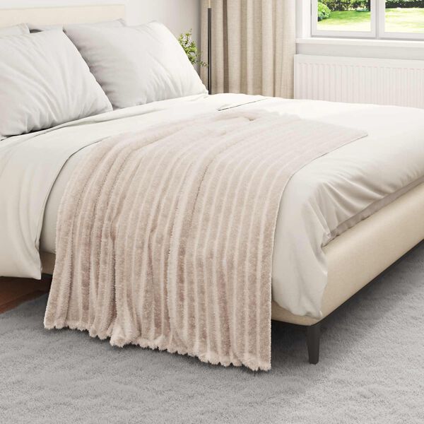 vidaXL Kastfilt Beige 150 x 130 cm Fleece