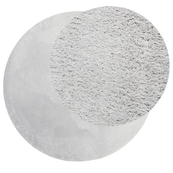 vidaXL Mjuk matta HUARTE med kort lugg tv&auml;ttbar gr&aring; &Oslash; 100 cm