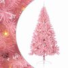 vidaXL Konstgjord F&ouml;rbelyst Julgran med 300 LED-lampor Rosa 240 cm PVC