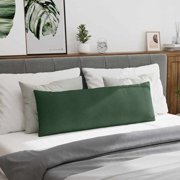 vidaXL Sofakuddar 2 pcs Mörkgrön 120 x 40 cm Kordread tyg