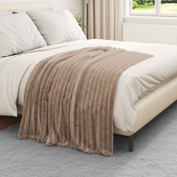 vidaXL Kastfilt Kamel 150 x 130 cm Fleece
