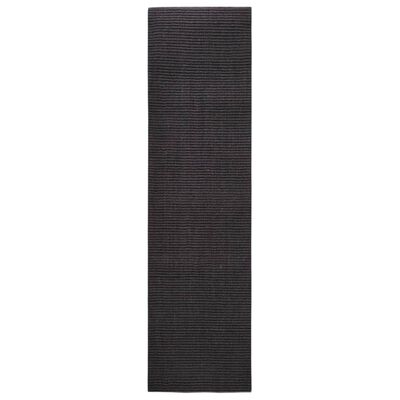 vidaXL Sisalmatta för klösstolpe svart 80x300 cm