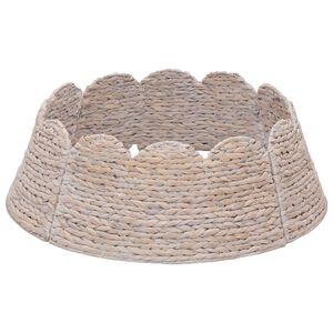 vidaXL Jultr&auml;dskrage Rund Vit Diam. 45 x 22 cm Vattenhyacint