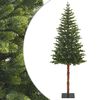 vidaXL Plast Hingad Julgran 180 cm PVC och metall Gr&ouml;n