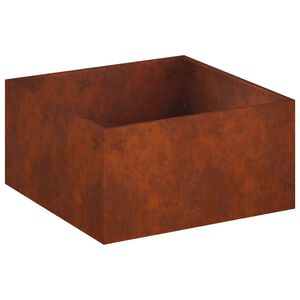 vidaXL Tr&auml;dg&aring;rdsplanterare Rostig 60 x 60 x 40 cm V&auml;derbest&auml;ndig st&aring;l