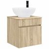 vidaXL V&auml;ggmonterad handfatsspegel Sonoma-ek 49 x 44,5 x 66,5 cm