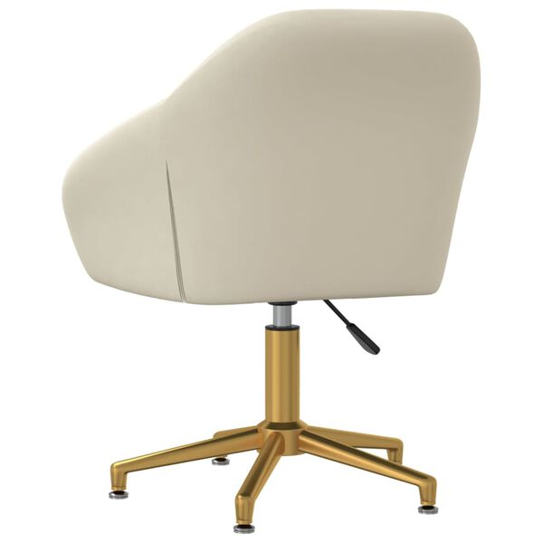 vidaXL Snurrbara matstolar 6 st gr&auml;ddvit sammet