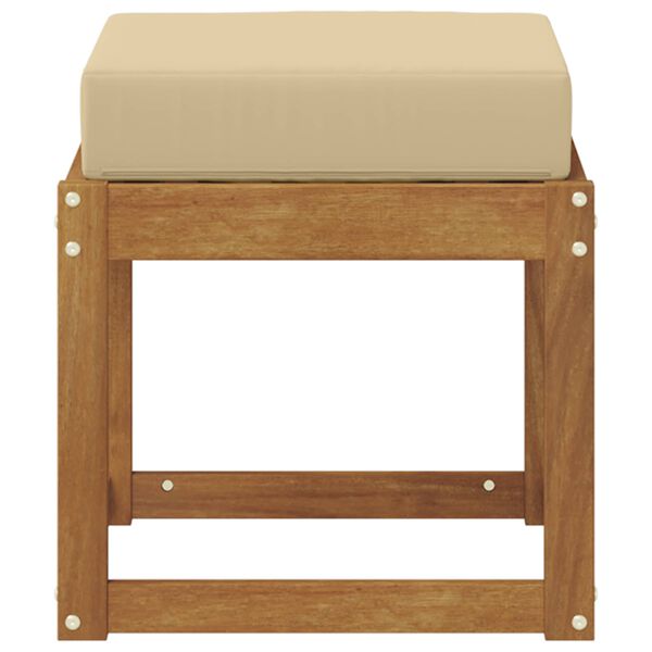 vidaXL Utomhuspall Massivt Akaciatr&auml; Naturf&auml;rg