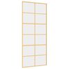 vidaXL Skjutd&ouml;rr guld 90x205 cm klart ESG-glas och aluminium