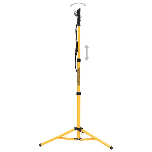 vidaXL Strålkastare med stativ 2x50 W LED varmvit