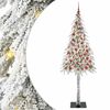 vidaXL Julgran med 300 LED-lampor med stativ Vit 210 cm PE och St&aring;l
