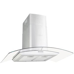 vidaXL V&auml;ggmonterad k&ouml;ksfl&auml;kt 90 cm rostfritt st&aring;l 756 m&sup3;/h LED