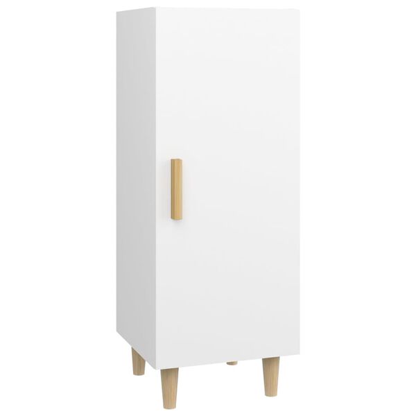 vidaXL Skänk vit 34,5x34x90 cm konstruerat trä