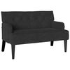 vidaXL Chesterfield B&auml;nk Svart 112 x 65,5 x 75 cm Sammet