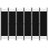 vidaXL Rumsavdelare 6 paneler svart 240x180 cm