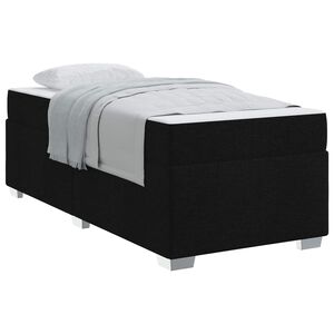 vidaXL S&auml;ngram med madrass Svart 80 x 200 cm tyg