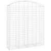 vidaXL Gabion b&aring;gformad 200x50x220/240 cm galvaniserat j&auml;rn