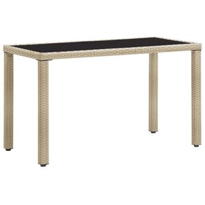 vidaXL Tr&auml;dg&aring;rdsbord beige 123x60x74 cm konstrotting