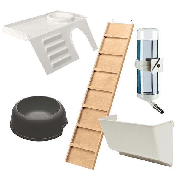 Ferplast Kaninbur Rabbit 120 Double med stativ 118x58x117 cm gr&aring;