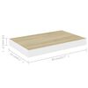 vidaXL Svävande vägghyllor 4 st ek och vit 40x23x3,8 cm MDF