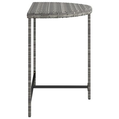 vidaXL Trädgårdsbord grå 80x50x75 cm konstrotting