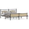 vidaXL S&auml;ngram utan madrass metall sonoma-ek 180x200 cm