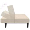 vidaXL B&auml;ddsoffa 2-sits gr&auml;ddvit mikrofibertyg