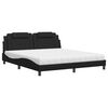vidaXL Bed "Viana" with Mattress Black 180x200 cm Faux Leather