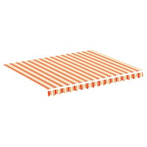 vidaXL Ers&auml;ttningstyg f&ouml;r markis gul och orange 300x250 cm polyester