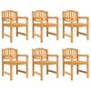 vidaXL Tr&auml;dg&aring;rdsstolar 6 st 58x59x88 cm massiv teak