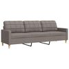 vidaXL 3-sitssoffa taupe 210 cm tyg