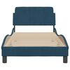 vidaXL Bed Frame with Headboard "Dover" Blue 90x190 cm Velvet
