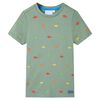 T-shirt med korta &auml;rmar f&ouml;r barn khaki 116