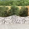 vidaXL Gabion bågformad 200x50x60/80 cm galvaniserat järn