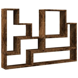 vidaXL V&auml;gghylla r&ouml;kf&auml;rgad ek 96x12x64 cm konstruerat tr&auml;