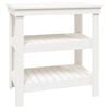 vidaXL Skob&auml;nk vit 78,5x50x80 cm massiv furu
