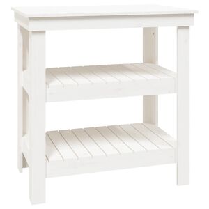 vidaXL Skob&auml;nk vit 78,5x50x80 cm massiv furu