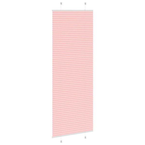 vidaXL Plisserad persienn rosa 75x200 cm tyg bredd 74,4 cm polyester