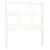 vidaXL Sängram med huvudgavel vit massivt trä