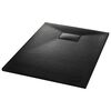 vidaXL Duschkar SMC svart 100x70 cm