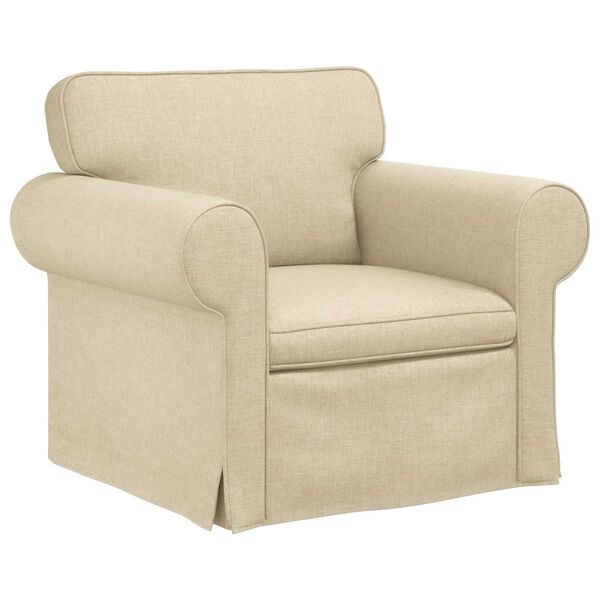 vidaXL Soffa 140cm 2 pcs Kr&auml;m Metall