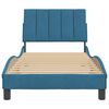 vidaXL Bed Frame without Mattress "Hanko" Blue 80x200 cm Velvet