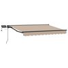vidaXL Manuell markisram med LED-lampor Beige och Antracit 3 x 2,5 m