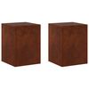 vidaXL V&auml;xtst&auml;ll 2 pcs Rostig 30 x 30 x 40 cm V&auml;derbest&auml;ndig st&aring;l